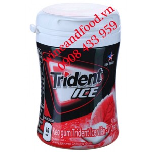 Kẹo gum Trident Ice vị cherry hũ 56g