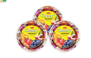 Kẹo mềm Cheery hộp nhựa Tròn 150g