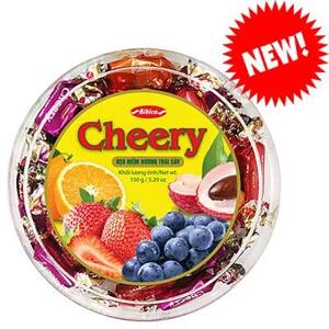 Kẹo mềm Cheery hộp nhựa Tròn 150g