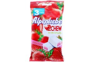 Kẹo mềm hương dâu Alpenliebe 2Chew gói 73.5g (3 thanh)