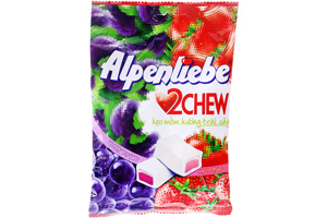 Kẹo mềm hương nho Alpenliebe 2Chew gói 73.5g (3 thanh)