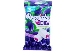 Kẹo mềm hương nho Alpenliebe 2Chew gói 73.5g (3 thanh)