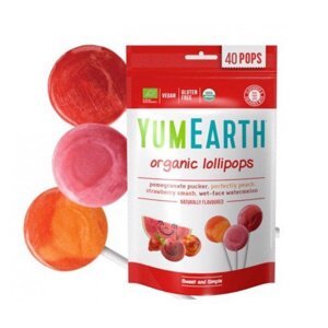 Kẹo mút lollipops Yumearth 8 hương vị trái cây 40 cái