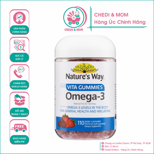 Kẹo Nature's Way Omega 3 vita gummies for adults 110 viên