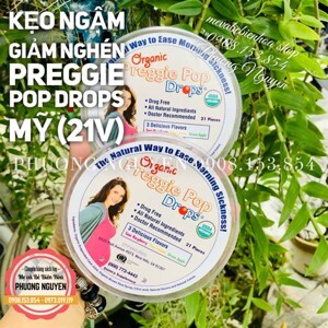 Kẹo ngậm giảm ốm nghén, cảm giác khó chịu cho mẹ bầu Preggie Pop Drops Plus - 21 viên