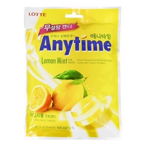 Kẹo ngậm không đường chanh bạc hà Anytime gói 74g