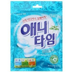 Kẹo ngậm không đường hương bạc hà Anytime gói 60g