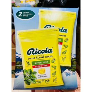 Kẹo ngậm Ricola LemonMint sugar free 105 viên