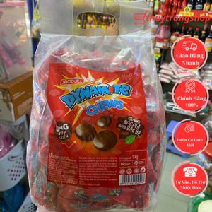 Kẹo nhai socola hương bạc hà Dynamite Chews gói 1kg