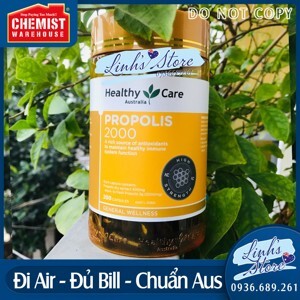 Keo ong Úc Healthy Care Propolis 2000mg - Hộp 200 viên