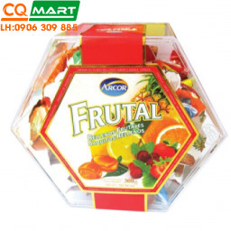 Kẹo Rellenos Frutales trái cây hộp lục giác 300gr