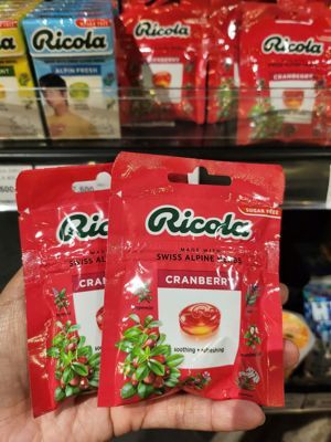 Kẹo Ricola Carton Box Cranberry 40g