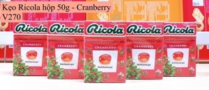 Kẹo Ricola Carton Box Cranberry 40g