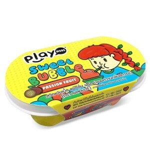 Kẹo thổi bong bóng Play More Sweet Bubble vị chanh dây - hộp 40g