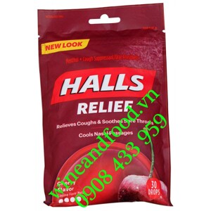 Kẹo trị ho Halls vị Cherry - 25 viên