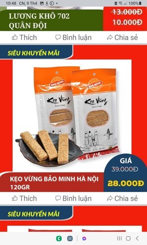 Kẹo vừng Bảo Minh 120gr