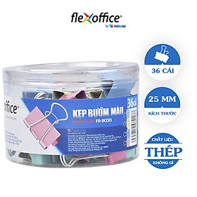 Kẹp bướm màu Flexoffice 25mm FO-DCC03