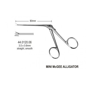 Kẹp gắp dị vật tai Alligator Hilbro 44.0120.06