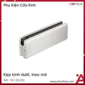 Kẹp kính dưới Inox mờ Hafele 981.00.000