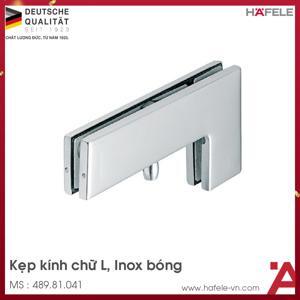 Kẹp kính hình chữ L inox bóng Hafele 489.81.041