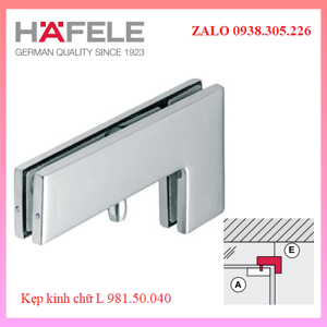Kẹp kính L inox mờ 120kg 981.50.040