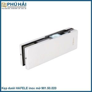 Kẹp kính trên Hafele inox mờ 120kg 981.50.020