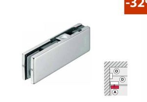 Kẹp kính trên inox bóng Hafele 489.81.021