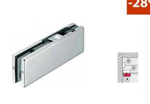 Kẹp kính trên inox mờ Hafele 489.81.020