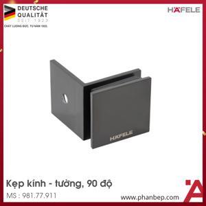 Kẹp kính tường 90độ có đế đen mờ Hafele 981.77.911