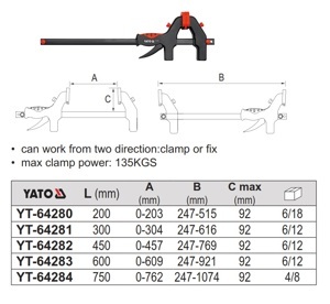 Kẹp nhựa cầm tay YT-64283