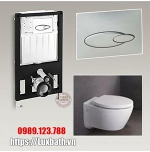 Két nước bồn cầu âm tường Kohler K-6287T-NA