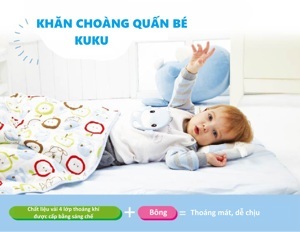 Khăn choàng quấn bé Kuku Ku2504