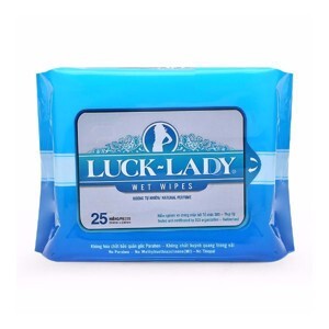 Khăn giấy ướt hương tự nhiên Luck-Lady gói 25 tờ