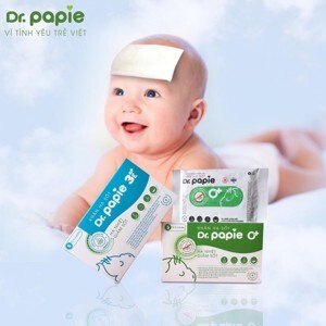 Khăn lau hạ sốt Dr.Papie 0M+ (25 tờ)