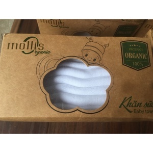 Khăn sữa Organic cao cấp Mollis P777 10 cái/hộp