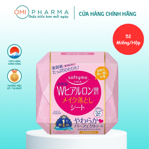 Khăn tẩy trang cao cấp Softymo - 52 miếng