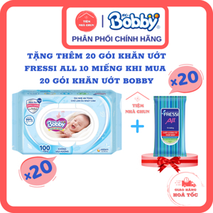 Khăn ướt Bobby 20 tờ