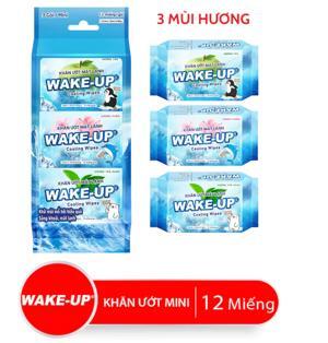 Khăn ướt Wake-Up Cool hương bạc hà gói 20 miếng