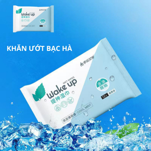 Khăn ướt Wake-Up Cool hương bạc hà gói 20 miếng