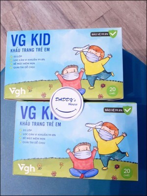 Khẩu trang trẻ em VG KID 3 lớp (hộp 20 cái)