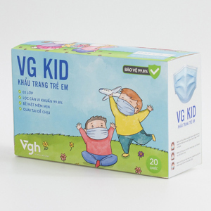 Khẩu trang trẻ em VG KID 3 lớp (hộp 20 cái)