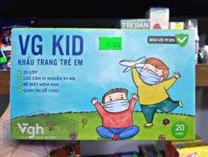 Khẩu trang trẻ em VG KID 3 lớp (hộp 20 cái)