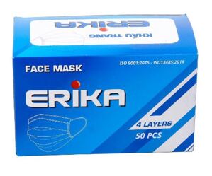 Khẩu trang y tế 4 lớp erika hộp 50 cái