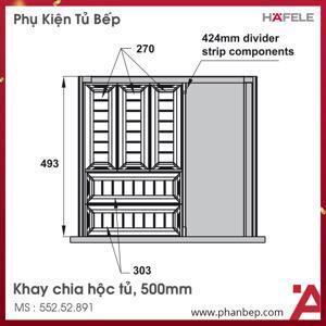 Khay chia thìa dĩa Hafele 552.52.891