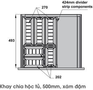 Khay chia thìa dĩa Hafele 552.52.392