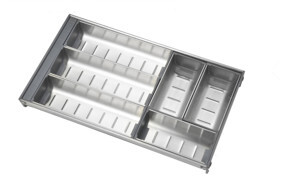 Khay chia thìa dĩa inox 304 có khoang tủ sâu 450mm