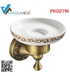 Khay để xà phòng sứ chân hoa Haduvico PK027M
