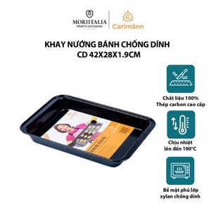 Khay nướng bánh Carlmann CM008228 - 42x28x1.9 cm