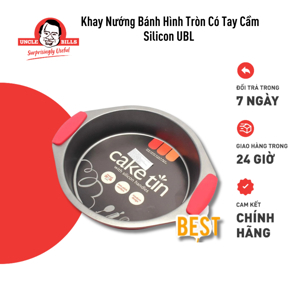 Khay nướng bánh hình tròn có tay cầm Silicon UBL KC0291