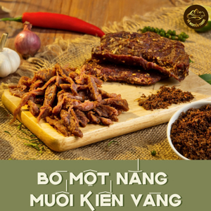 Khô bò một nắng Gia Lai muối kiến vàng 1kg